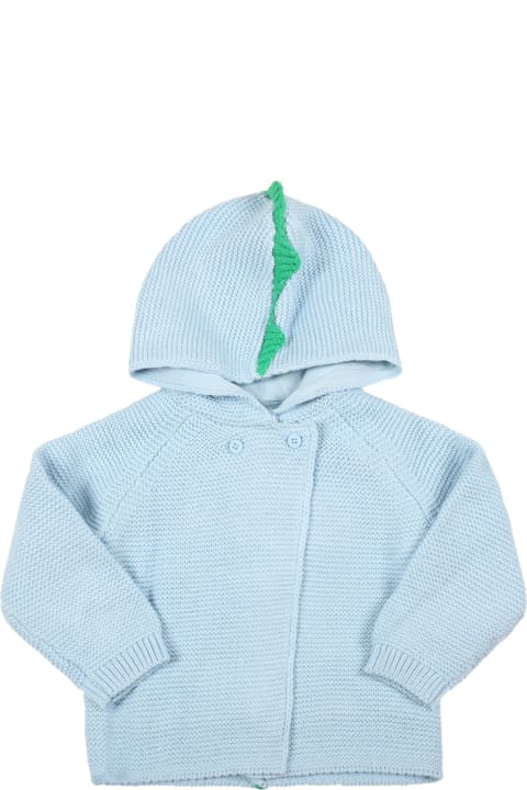Stella McCartney Kids Light-blue Cardigan For Baby Boy With Quills - Fuchsia