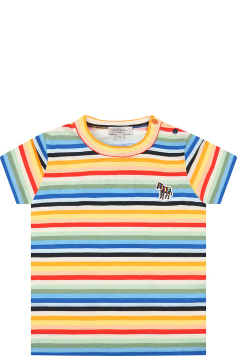 Mutlicolor T-shirt For Baby Boy  With Zebra