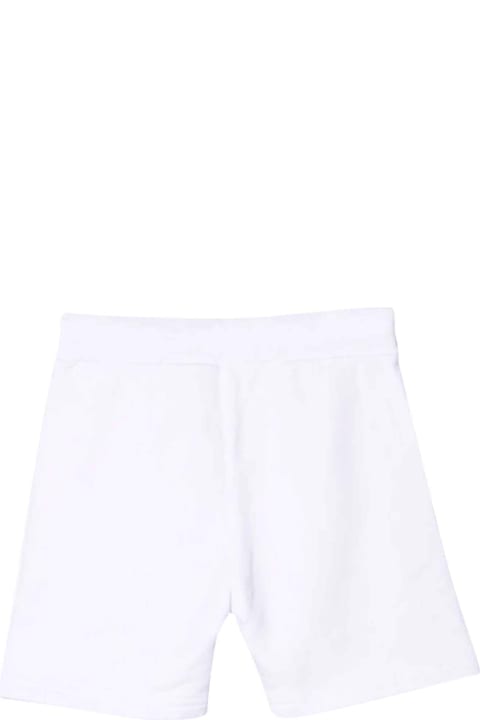 Dsquared2 White Bermuda Shorts With Print Dsquared Kids - Black