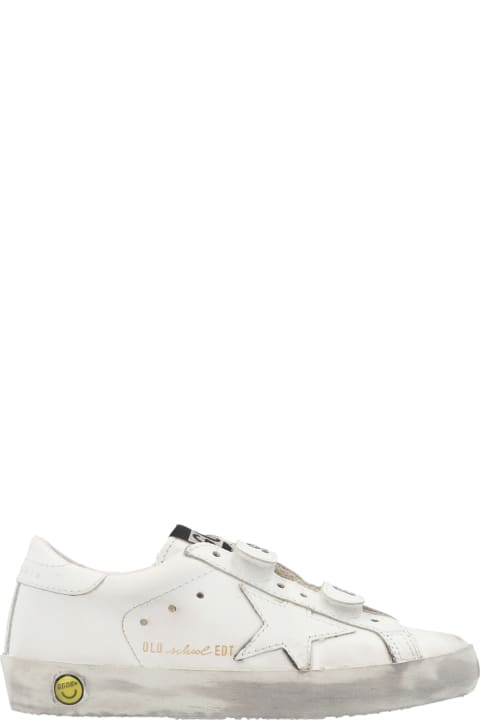 Golden Goose 'old School' Shoes - White Fluo Green Blue