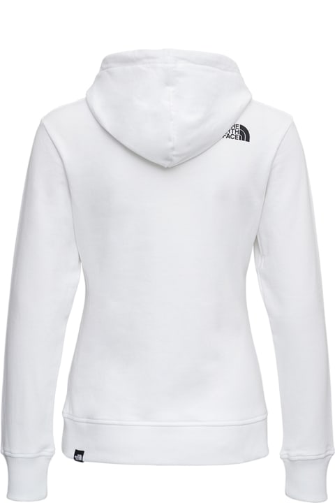 White Jersey Hoodie With Print