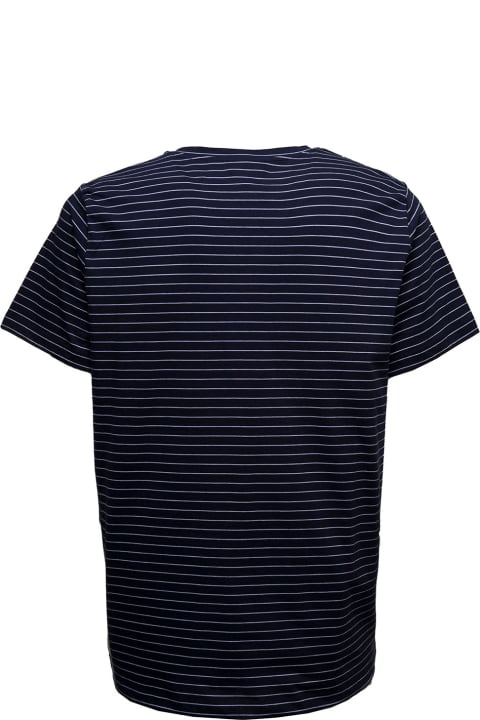 A.P.C. Striped Cotton T-shirt - Iak Dark Navy