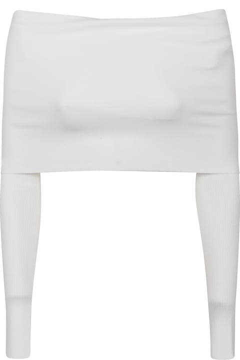 AMBUSH Off Shoulder Knit Top - White