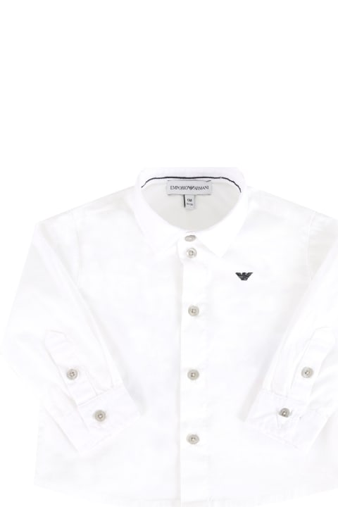 White Skirt For Babyboy With Blue Eagle
