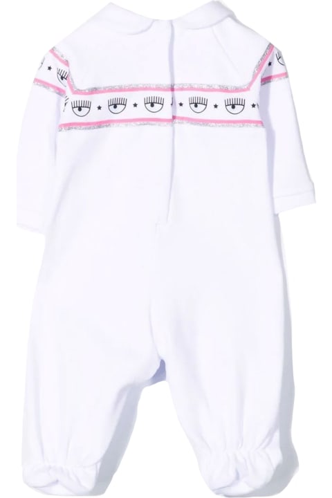Chiara Ferragni White Cotton Pyjama - Bianco+rosa