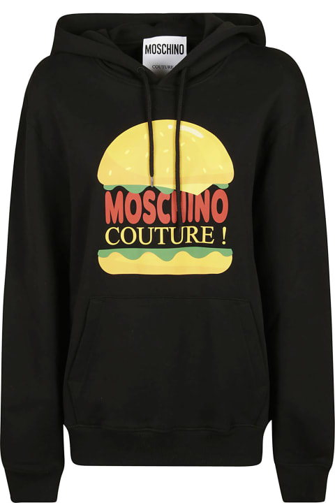 Couture Burger Logo Print Hoodie