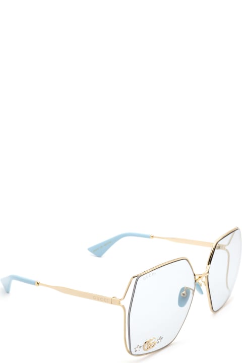 Gucci Eyewear Gg0817s Gold Sunglasses - Black Black Grey