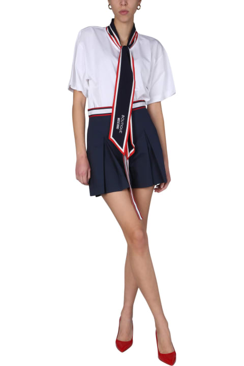 Boutique Moschino Shorts With Sailor Mood Detail - Pink