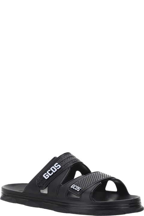 GCDS Pool Slide Sandals - Black