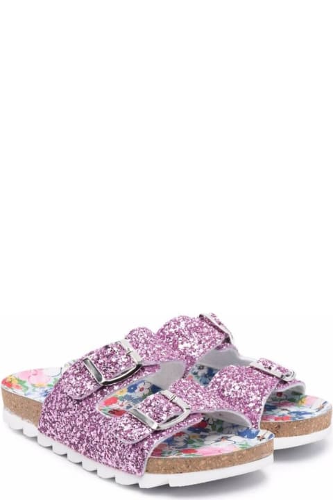 Monnalisa Kids Girl's Pink Glittery Sandals