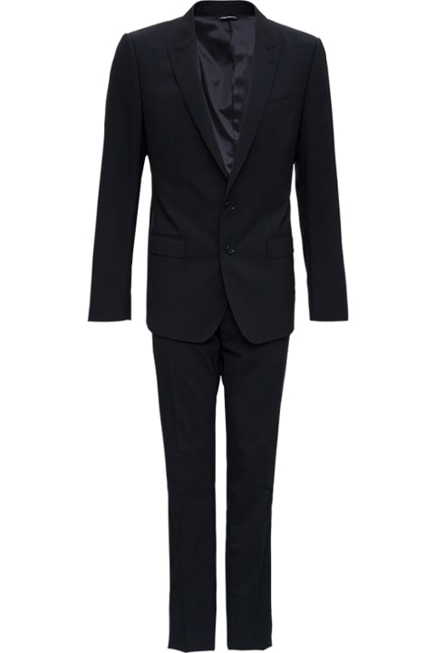 Black Wool Tailored Suit