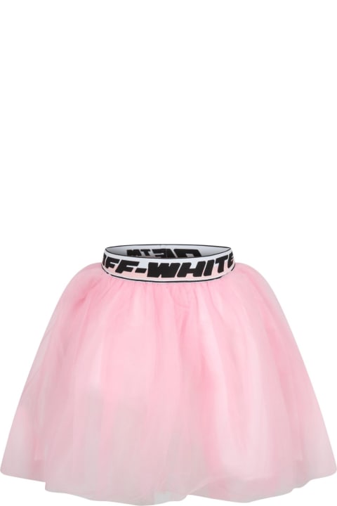 Skirt In Pink Tulle Fabric