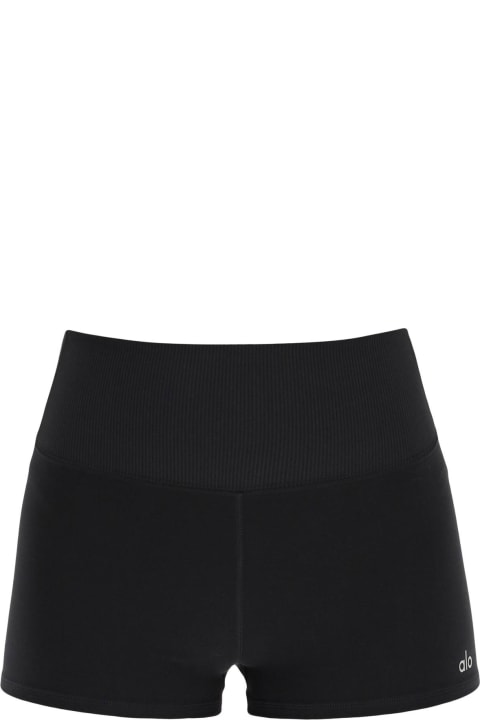 Alo Yoga High Waist Alosoft Aura Shorts - BLACK (Black)