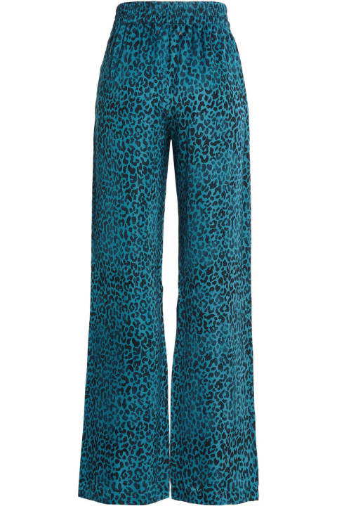 Golden Goose 'faded Leopard' Pants - White Silver