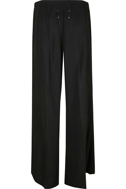 Straight Wide Leg Plain Trousers
