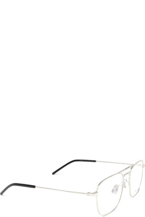 Saint Laurent Eyewear Sl 309 Opt Silver Glasses - Black Black Black