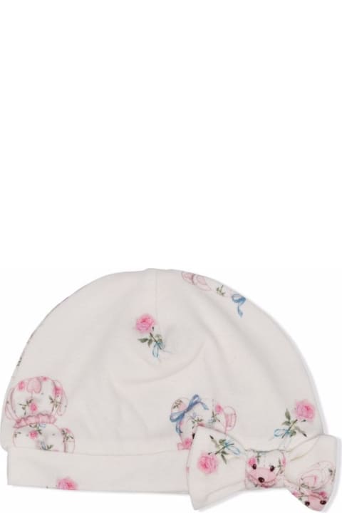 Floral Cotton Cap With Bow