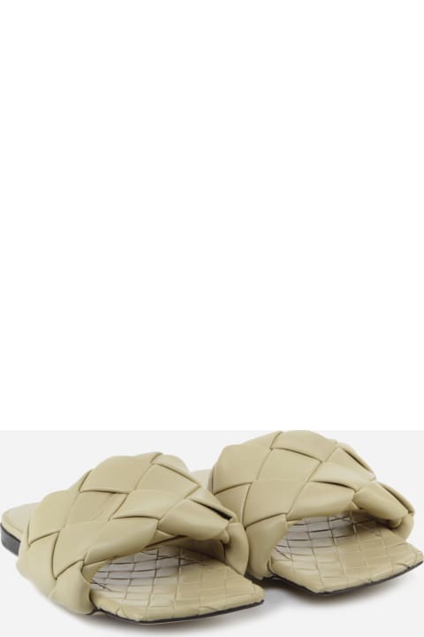 Flat Lido Sandals In Intrecciato Nappa