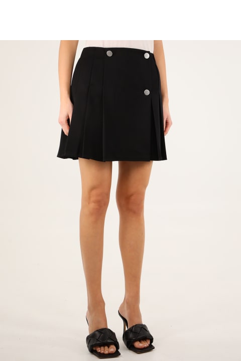 Bottega Veneta Pleated Black Skirt