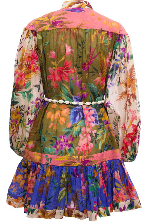 Zimmermann Tropicana Multicolor Cotton Dress - Spliced