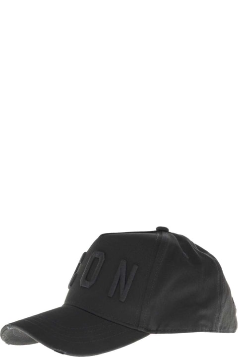 Black Cotton Hat With Logo