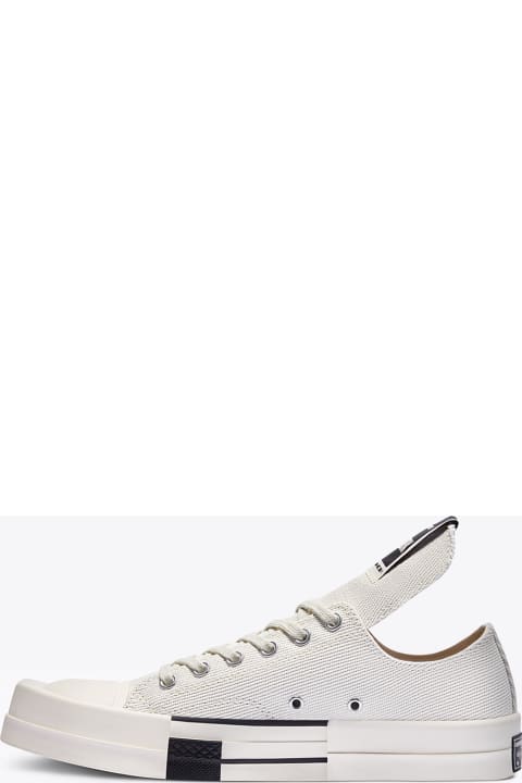 Turbodrk Ox Rick Owens x Converse official collaboration white sneaker - Turbo dark ox