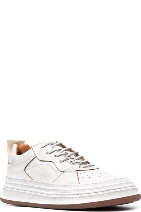Buttero White Leather Sneakers - Black