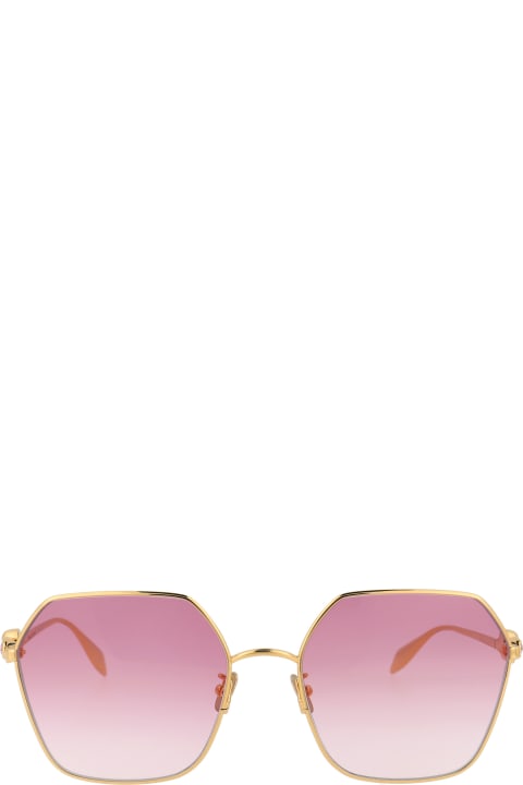 Alexander McQueen Eyewear Am0325s Sunglasses - 003 GOLD GOLD RED
