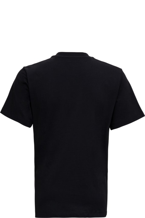 Marine Serre Organc Cotton T-shirt With Logo - Black