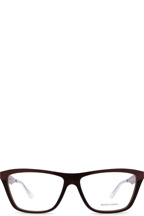 Bottega Veneta Eyewear Bv1133o Burgundy Glasses - Black Black Grey