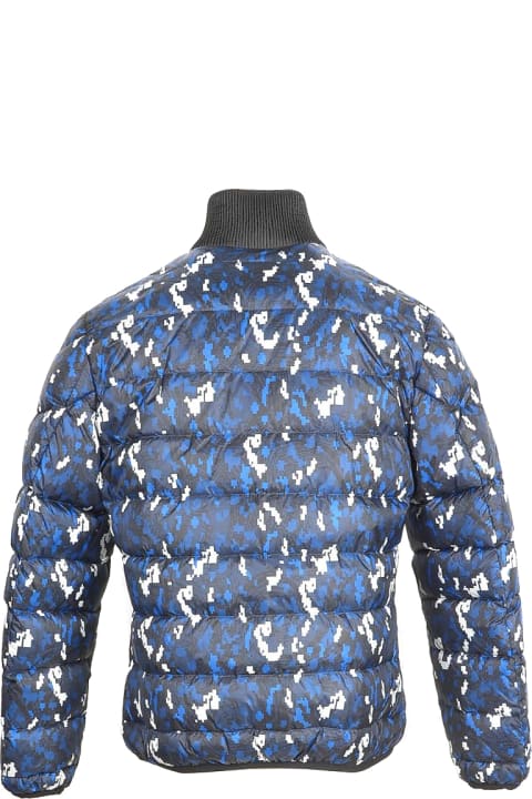 Men's Blue / White Padded Jacket
