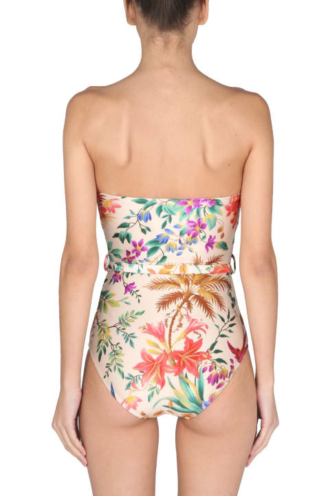 Zimmermann Swimsuit With Floral Pattern - Terracotta floral