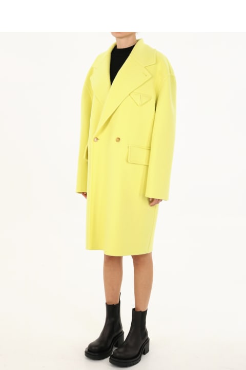 Bottega Veneta Coats Yellow - BLACK