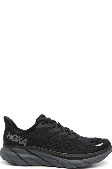 Clifton 8 Black Sneakers With Logo Print