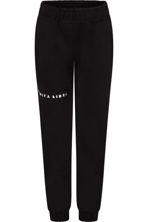 Black Sweatpant For Kids With Logo