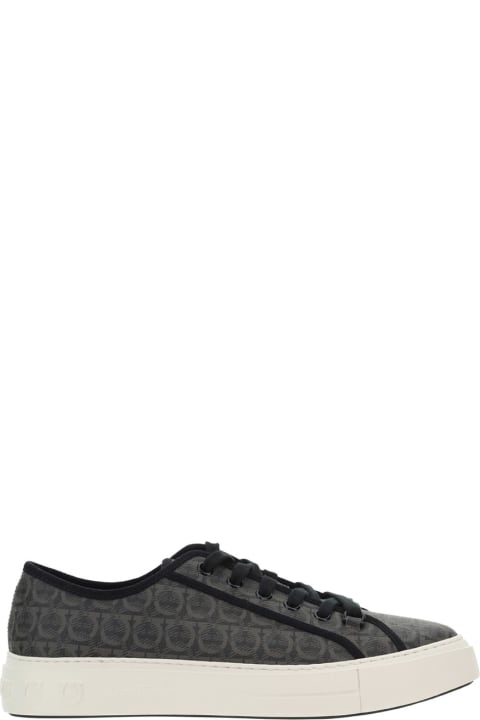 Salvatore Ferragamo Anson Sneakers - Bianco ottico nero nero