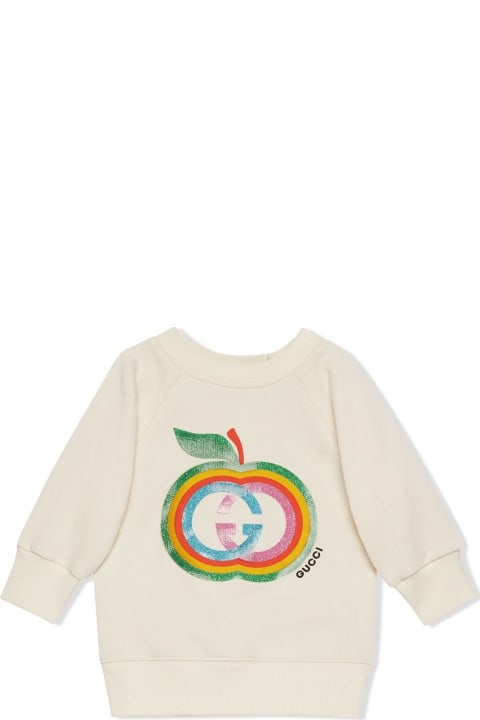 Baby Cotton Sweatshirt With Apple