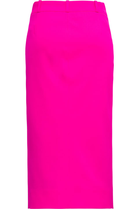 Pink Wool Blend Skirt