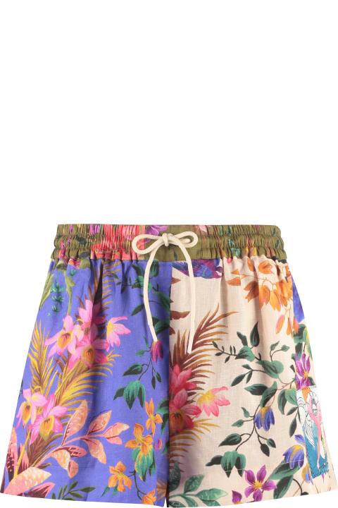 Tropicana Printed Linen Shorts