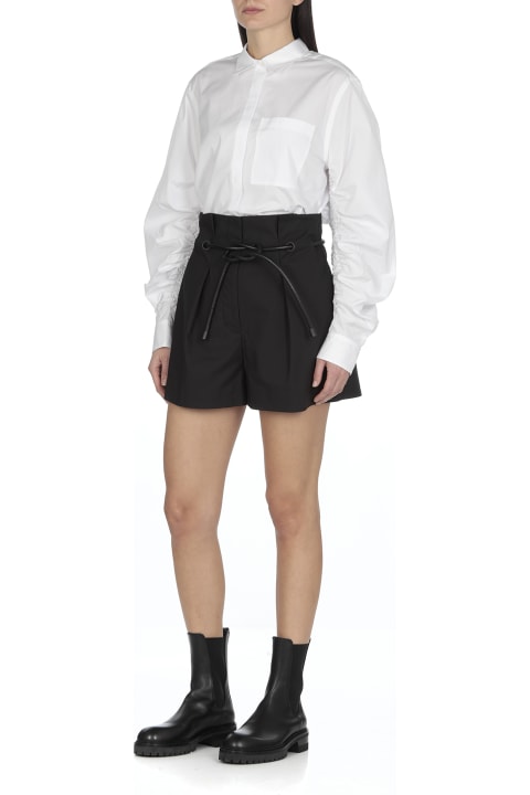 3.1 Phillip Lim Short With Origami Folds - White