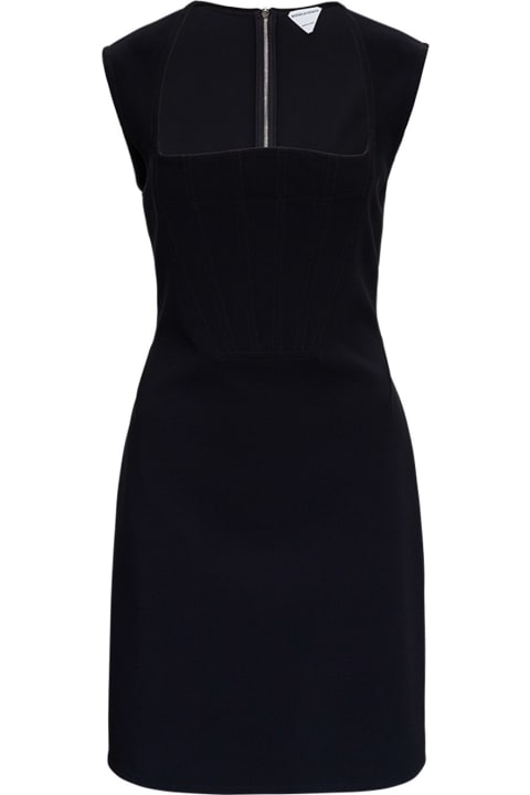Viscose Silk Dress With Cape Sleeves