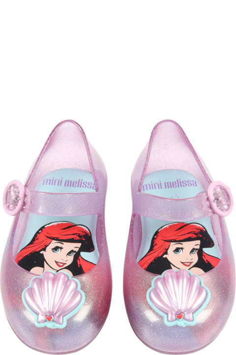 Pink Ballerina Flats For Girl With Ariel
