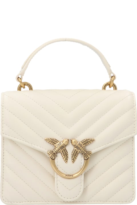 Pinko 'love Top Handle Simply Quilt' Bag - Cipria