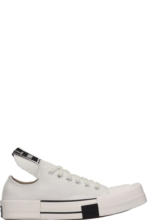 Turbodrk Low Sneakers In White Canvas
