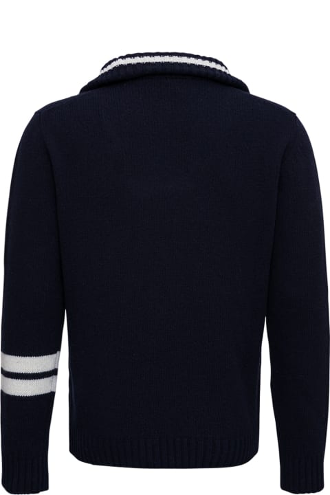 The Seafarer Blue Wool Sweater - Blue