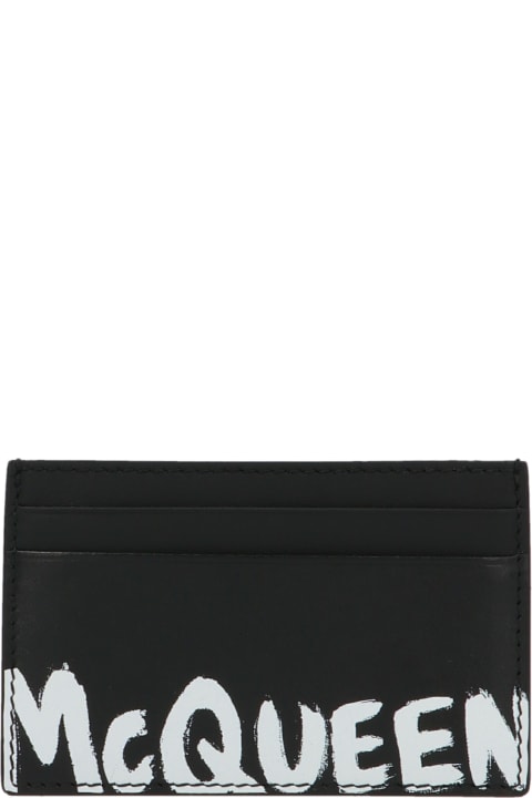 Alexander McQueen 'graffiti' Cardholder - Wh/of.wh/blk/whi/blk