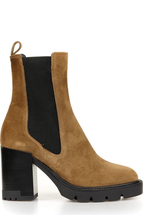 Suede Ankle Boot Heel 7