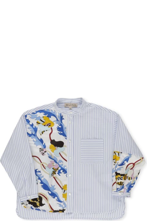 Emilio Pucci Striped Shirt - Bianco-blu