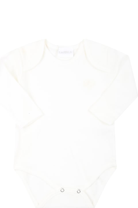 La Perla White Body For Babykids With Logo - White