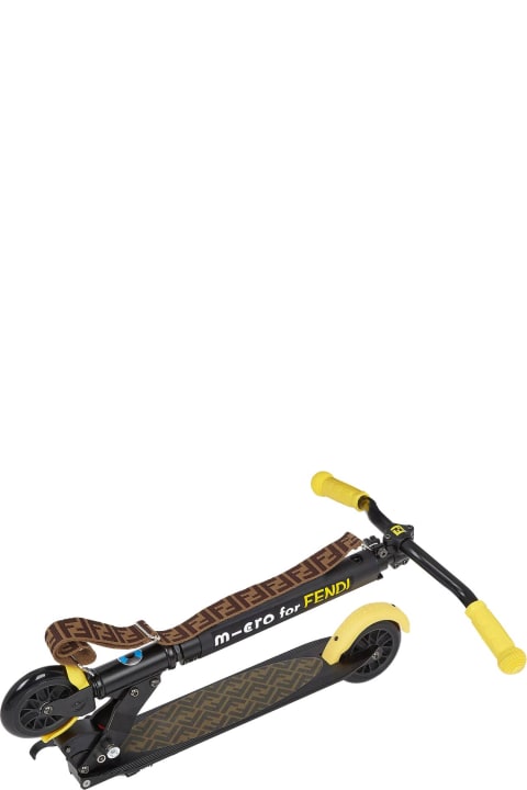 Fendi Black Scooter For Kids With Double Ff - Nero